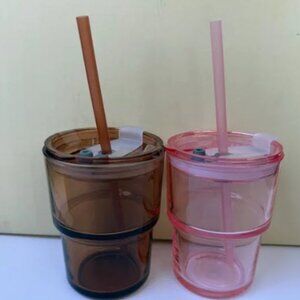 Target glass coffee mugs 2 piece set